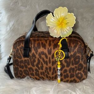 Leopard 🐆 Animal Print Y2K Handbag with Black Accents